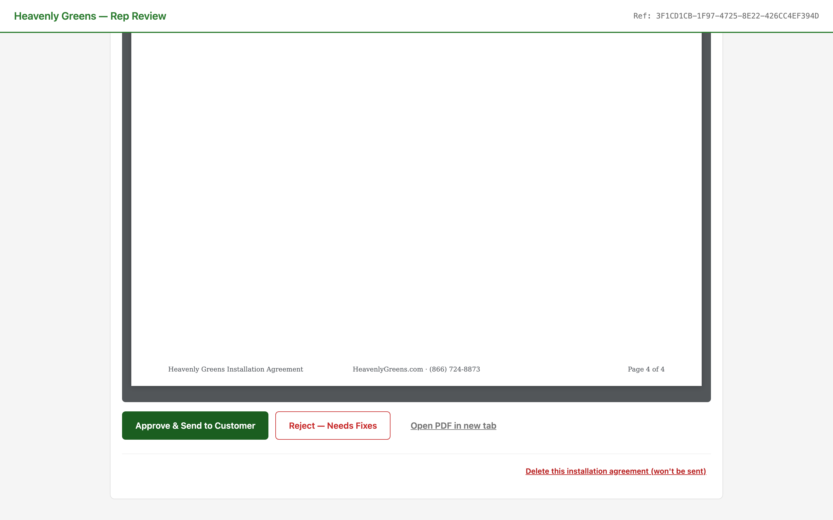 The Rep Review page