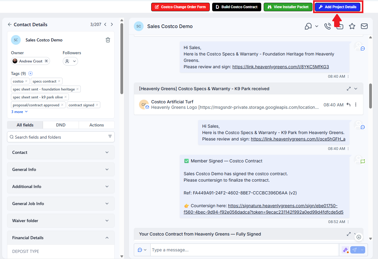 Opening the Project Documents Uploader