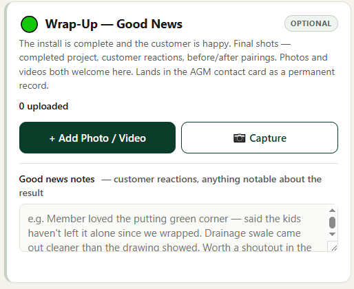 Optional Wrap Up Good News post-installation section